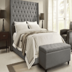 Monett Upholstered Wingback Bed Frame