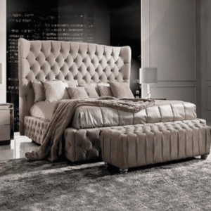 Sareena Curved Wingback Bed Frame