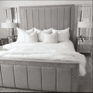 The Cleopatra Bed Frame 'Chrome Beading' UK