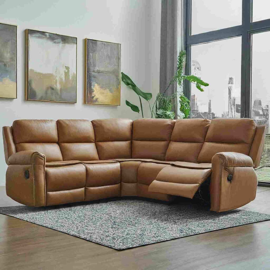 L-shape recliner sofa