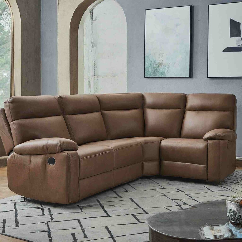 L-shape recliner sofa