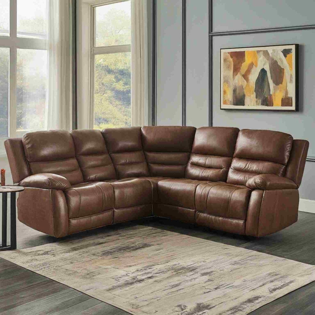 L-shape recliner sofa