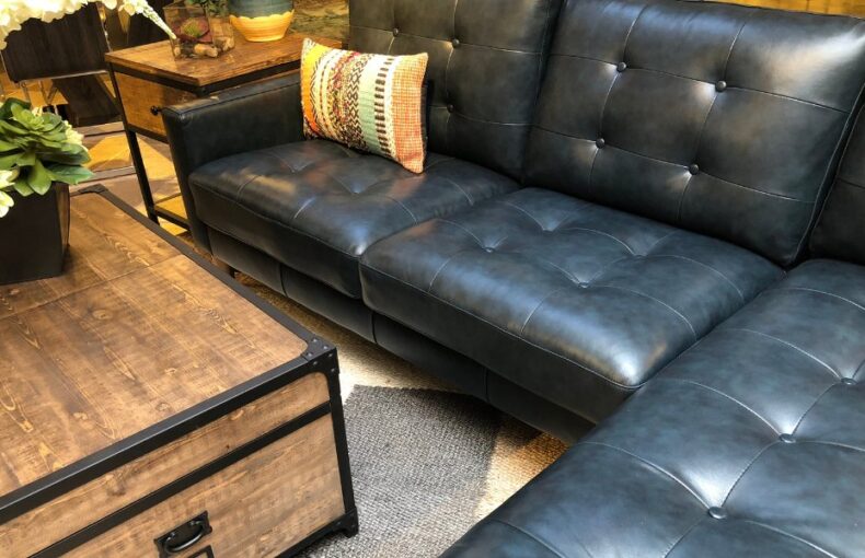 Leather Sofa Black