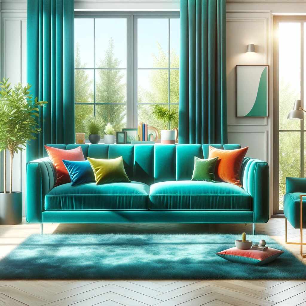 Teal_Velvet_Sofa