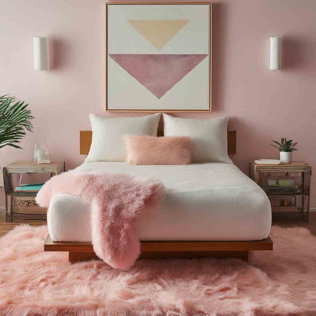 Lighter pinks can create a soft, calming atmosphere, while brighter pinks can add energy and personality.