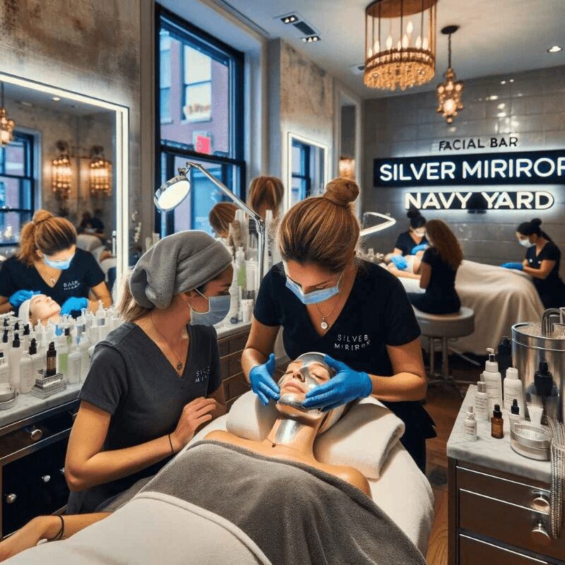 At Silver Mirror Navy Yard, customers can indulge in a variety of facial treatments.