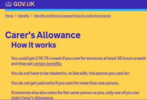 United Kingdom Carer's Allowance