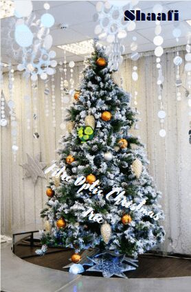 This 7ft pencil green artificial Optical fiber christmas tree add an extra touch to your decoration in small apartments.