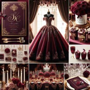Burgundy quinceañera dresses come in a variety of styles, from classic ball gowns to modern off-the-shoulder silhouettes.