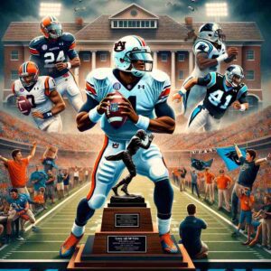 Cam Newton's college football career reached its pinnacle when he won the prestigious Heisman Trophy during his rookie season at Auburn University.