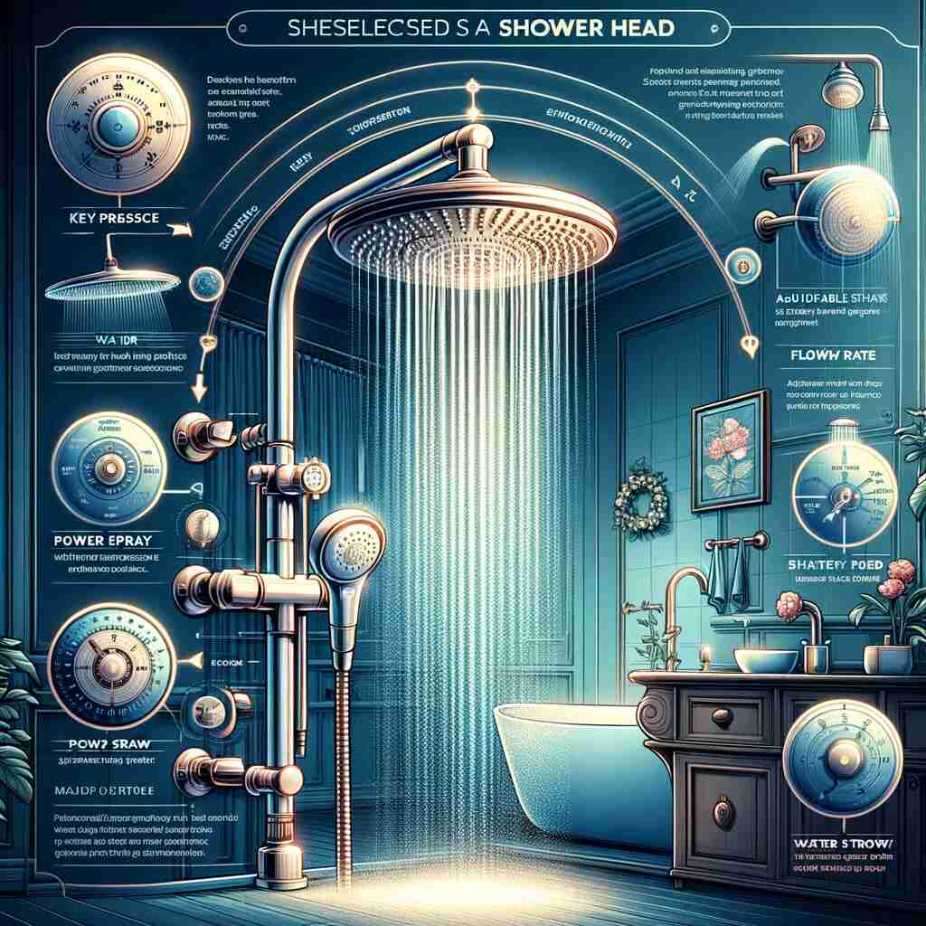 shower head, it's crucial to consider the water pressure and flow rate. These factors determine the performance of the shower head, affecting the comfort and efficiency of your showers.