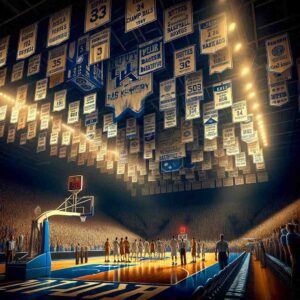 The Rupp Rafters provide a vibrant backdrop for television broadcasts, enhancing the excitement of basketball games.