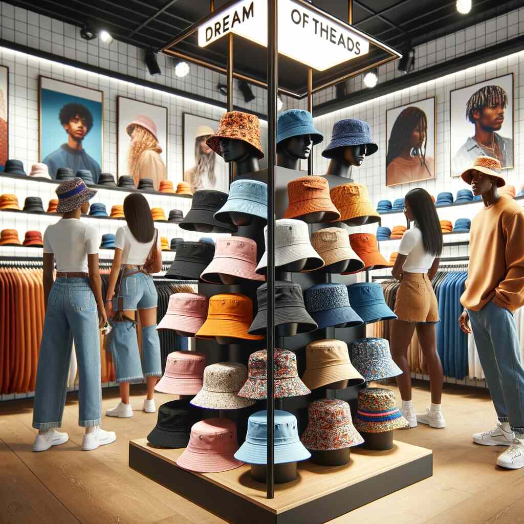 Dream of Threads offers a wide range of trendy bucket hats in various sizes and designs.