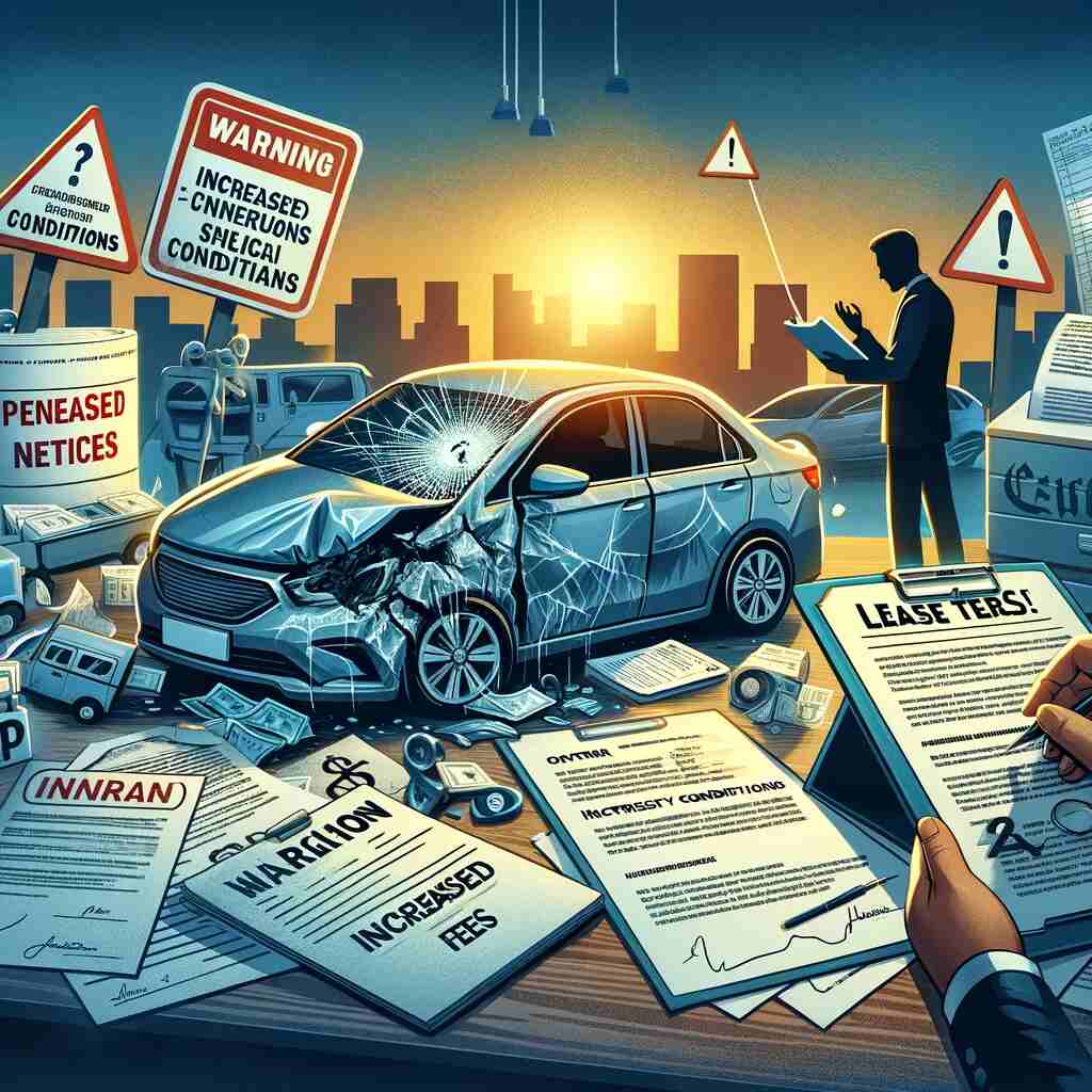 Accidents while leasing a car can lead to additional fees and penalties, affecting the lease terms. In case of accidents, insurance companies might enforce strict conditions on leased vehicles.