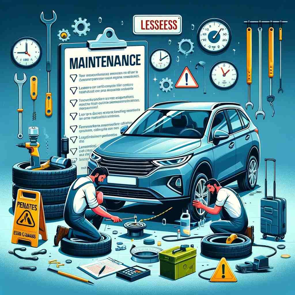 Lessees must maintain leased cars to avoid penalties. Drivers are responsible for fixing normal wear and tear on leased vehicles. If excess wear is present, lessees may face additional fees at the lease end.