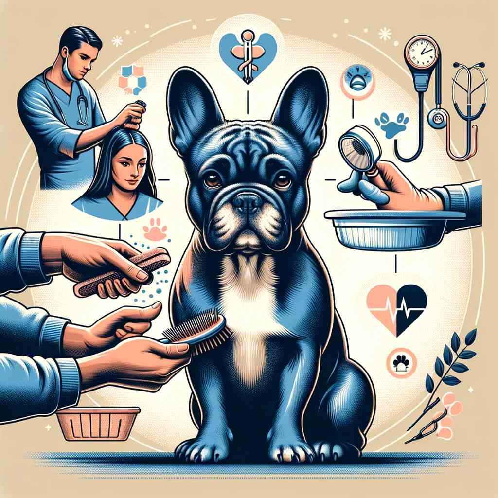 To maintain the coat health of blue and tan French Bulldogs, regular brushing is essential. This helps to prevent matting, remove loose fur, and distribute natural oils evenly.