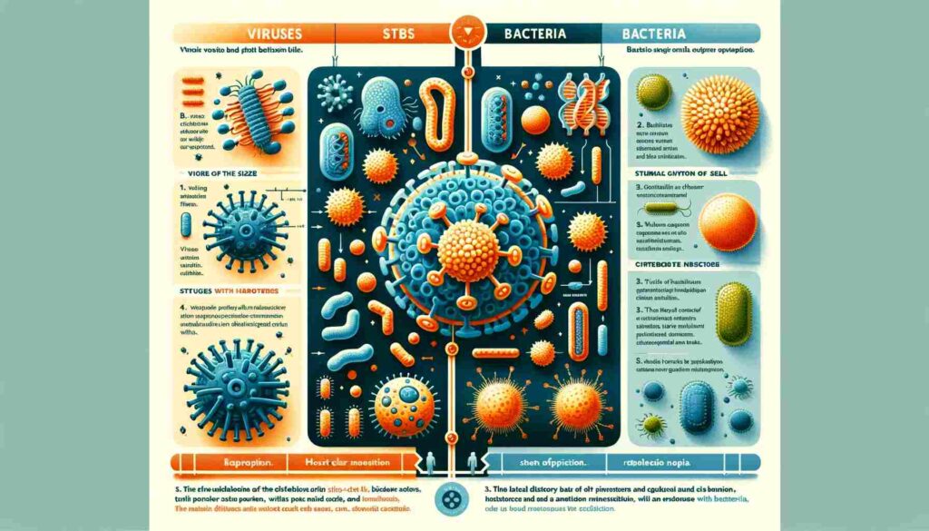 How Are Viruses Different From Bacteria Apex, Viruses at 0.004 microns in diameter, are significantly smaller than bacteria.