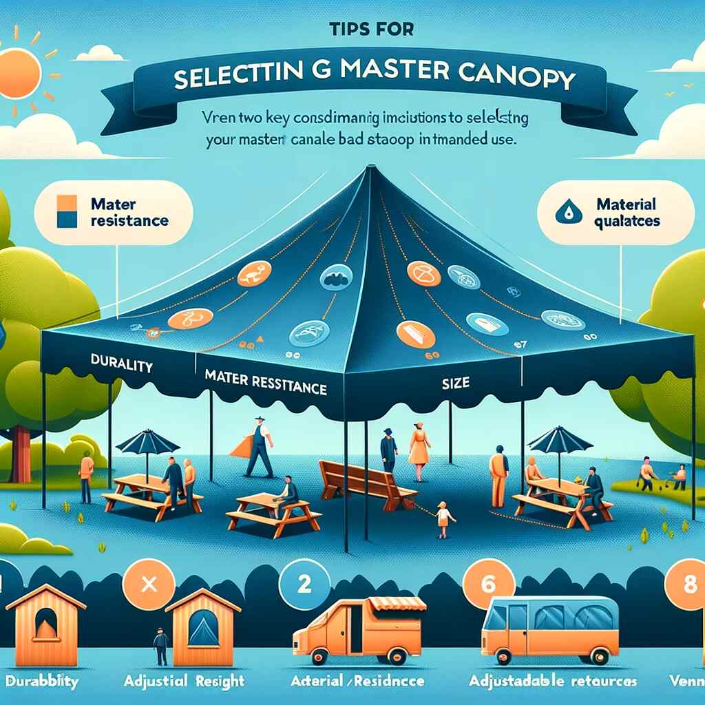 When setting up your master canopy, it is crucial to carefully follow the instructions provided by the manufacturer.